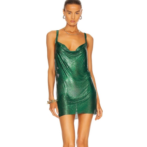 FANNIE SCHIAVONI Hailey Dress in Green size small - Picture 1 of 15